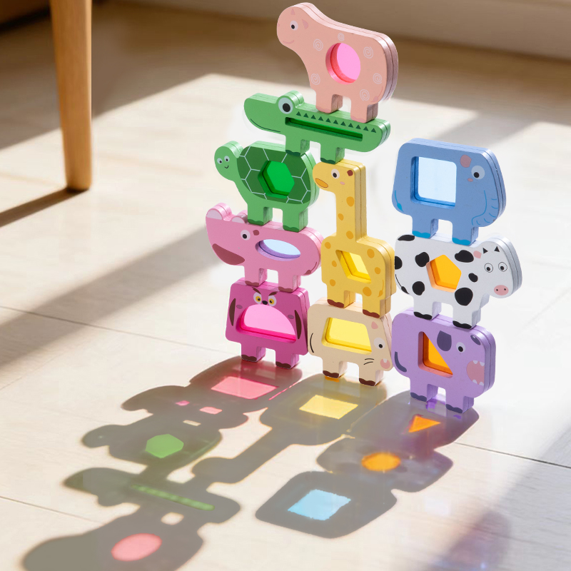 Wooden Blocks Stacking - لعبة تكديس مكعبات خشبية على شكل