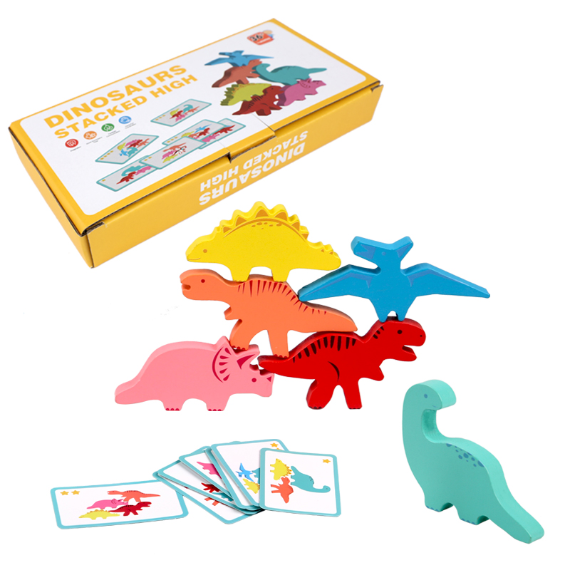 Wooden Blocks Stacking - كتل التوازن الخشبية لعب للأطفال الحيوان