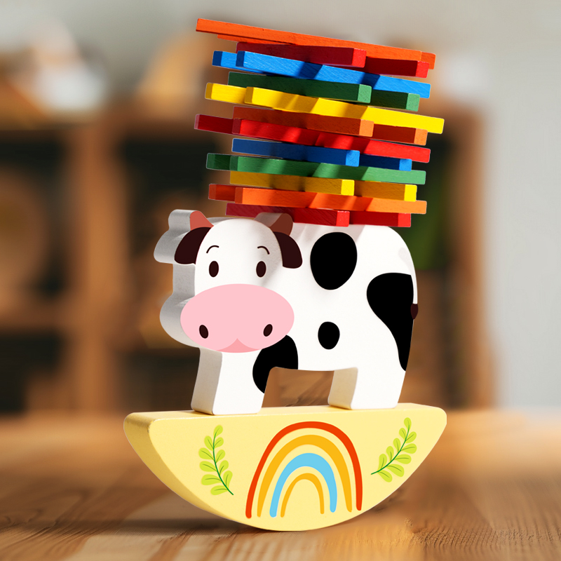 Wooden Blocks Stacking - لعبة مكعبات التراص الخشبية على شكل