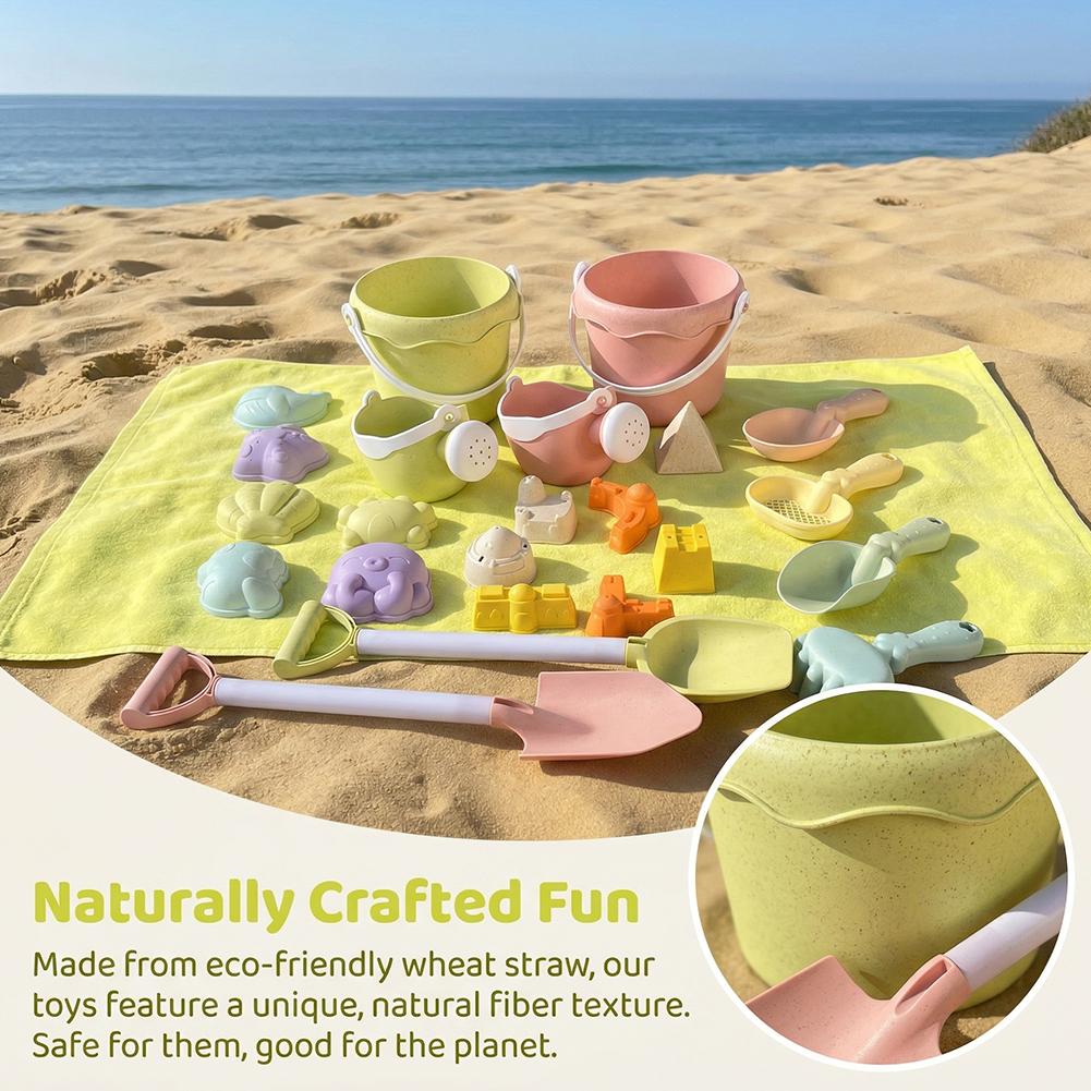 Kinetic Sand Mold - مجموعة ألعاب شاطئية للأطفال من قش