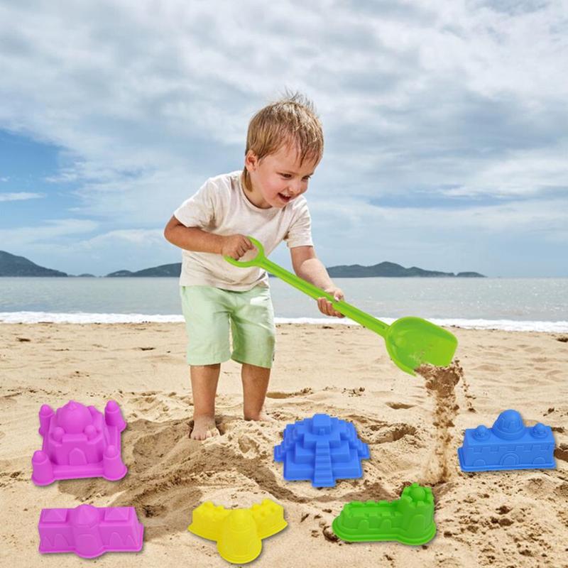 Kinetic Sand Mold - 6 قطع من ألعاب الشاطئ، أدوات