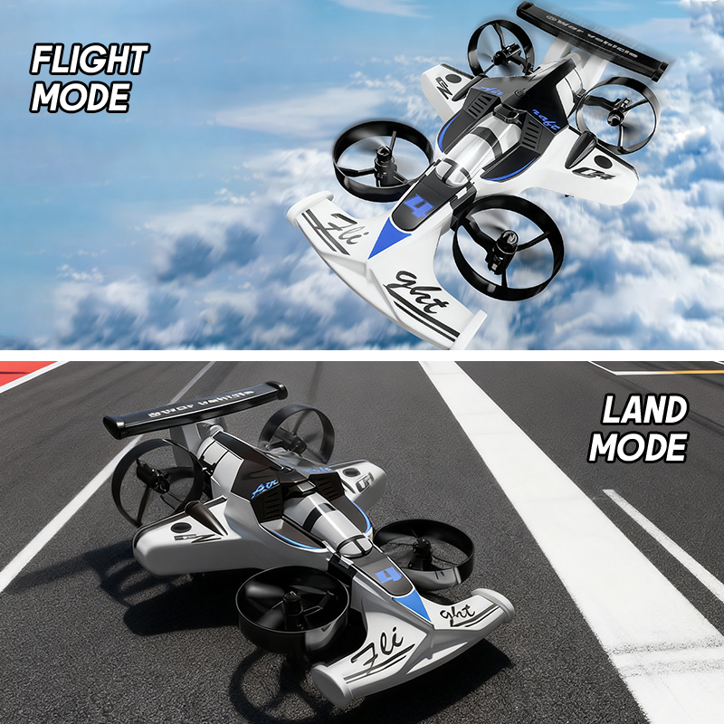 Kids Toys Drone - 2in1 طائرة صغيرة بدون طيار الهواء