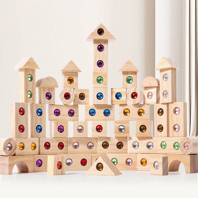 لتقوم بها بنفسك كتل لعبة أكريل - مراجعة Wooden Blocks Stacking وسعره