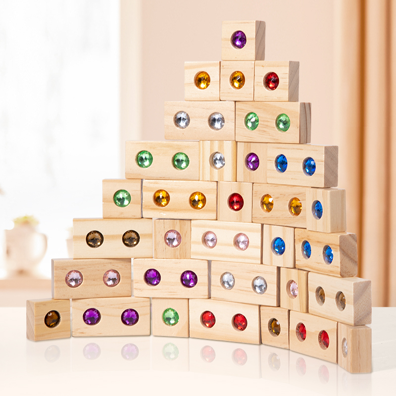لتقوم بها بنفسك كتل لعبة أكريل - مراجعة Wooden Blocks Stacking وسعره