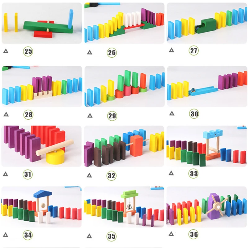 لعبة الدومينو قوس قزح خشبية مو - مراجعة Wooden Blocks Stacking وسعره