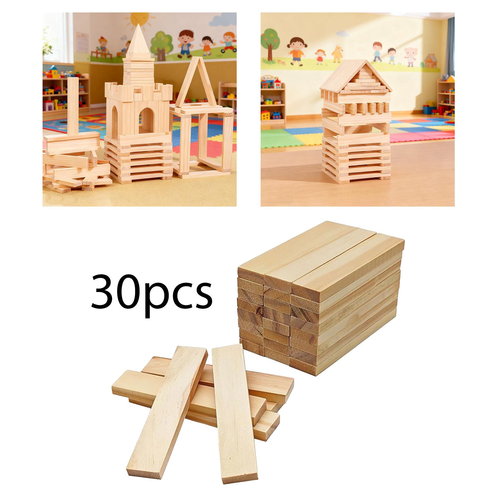 مكعبات خشبية للحرف اليدوية، لع - مراجعة Wooden Blocks Stacking وسعره