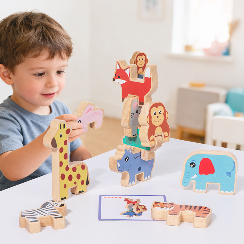 مكعبات خشبية للتكديس على شكل ح - مراجعة Wooden Blocks Stacking وسعره