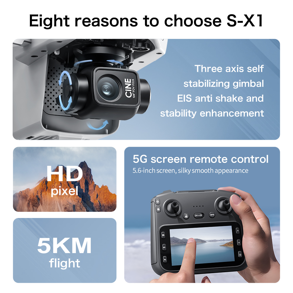 طائرة بدون طيار S-X1 الأصلية ب - مراجعة Kids Toys Drone وسعره