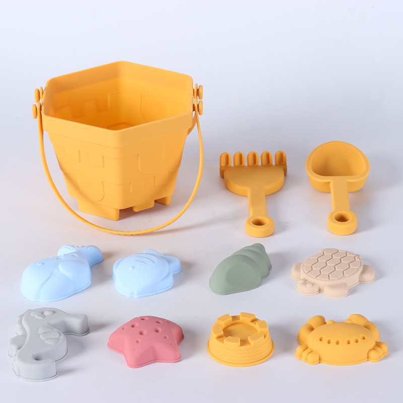 11 قطعة دلو الشاطئ السيليكون أ - مراجعة Kinetic Sand Mold وسعره