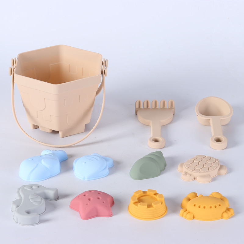 11 قطعة دلو الشاطئ السيليكون أ - مراجعة Kinetic Sand Mold وسعره