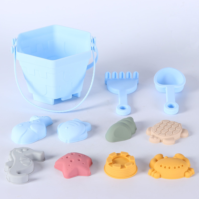 11 قطعة دلو الشاطئ السيليكون أ - مراجعة Kinetic Sand Mold وسعره
