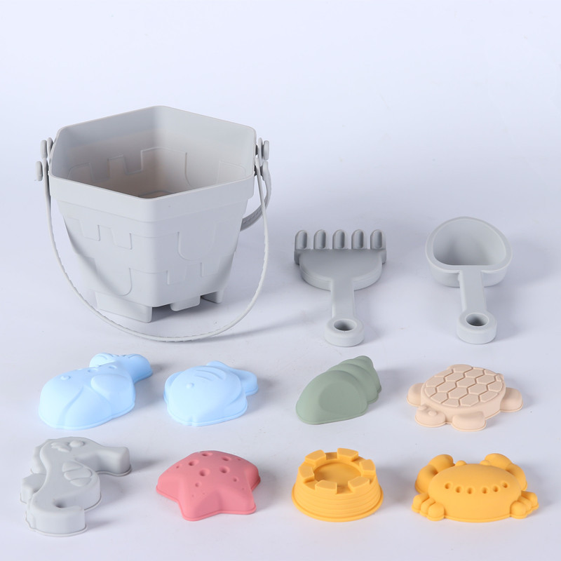 11 قطعة دلو الشاطئ السيليكون أ - مراجعة Kinetic Sand Mold وسعره