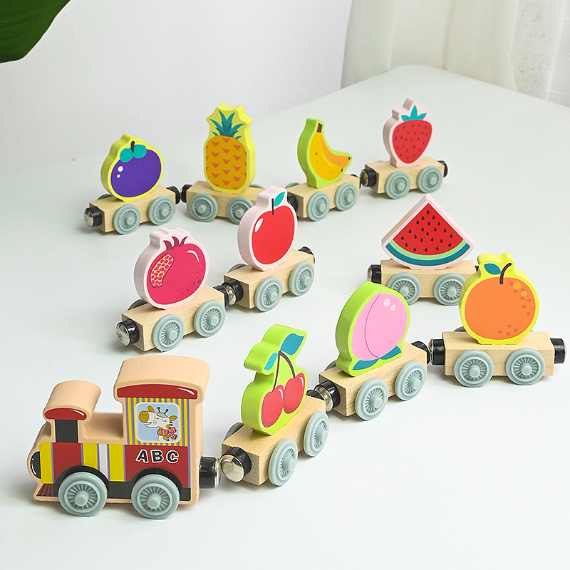 ألعاب قطار صغير خشبي مغناطيسي  - مراجعة Wooden Blocks Stacking وسعره