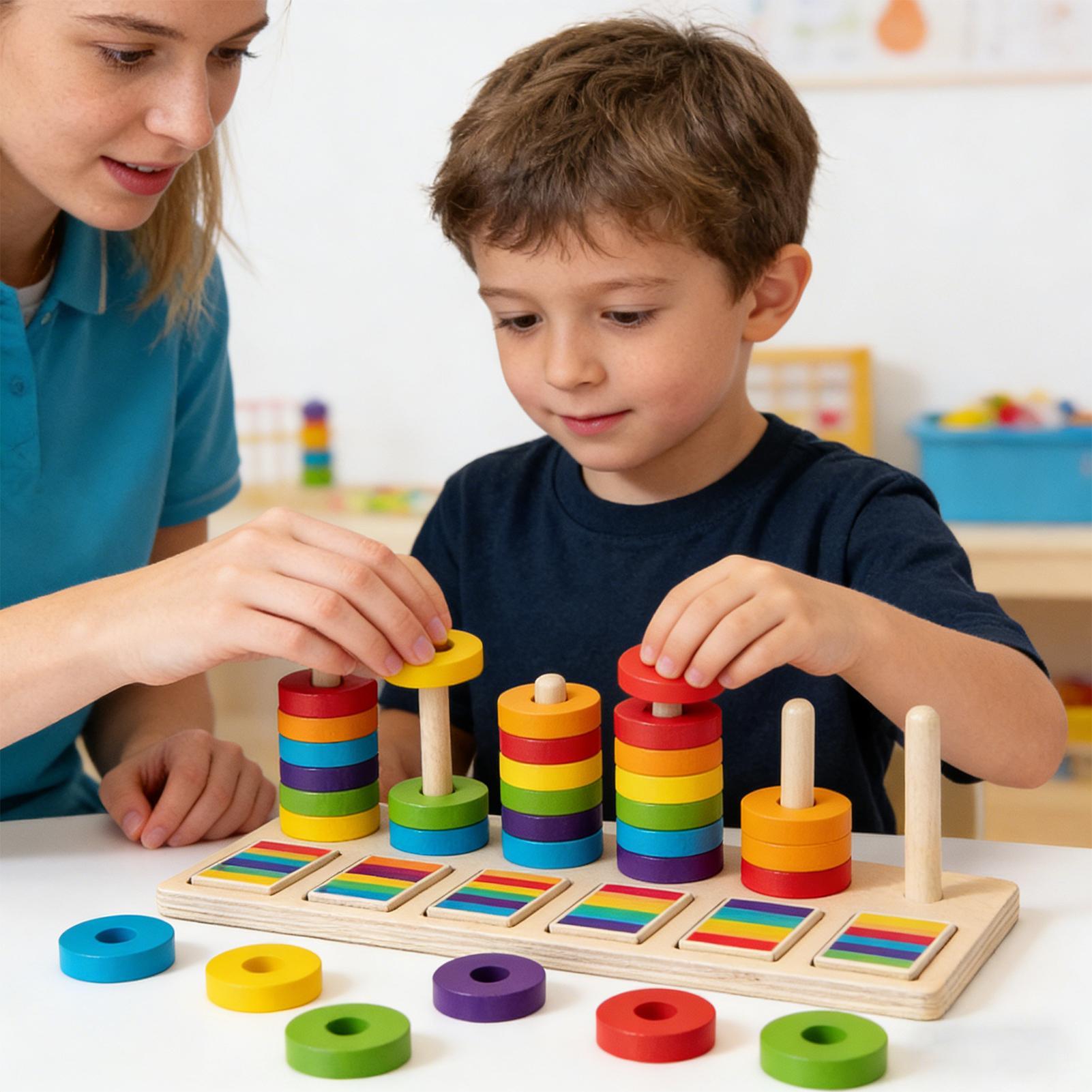ألعاب خشبية للتكديس تعليمية، م - مراجعة Wooden Blocks Stacking وسعره