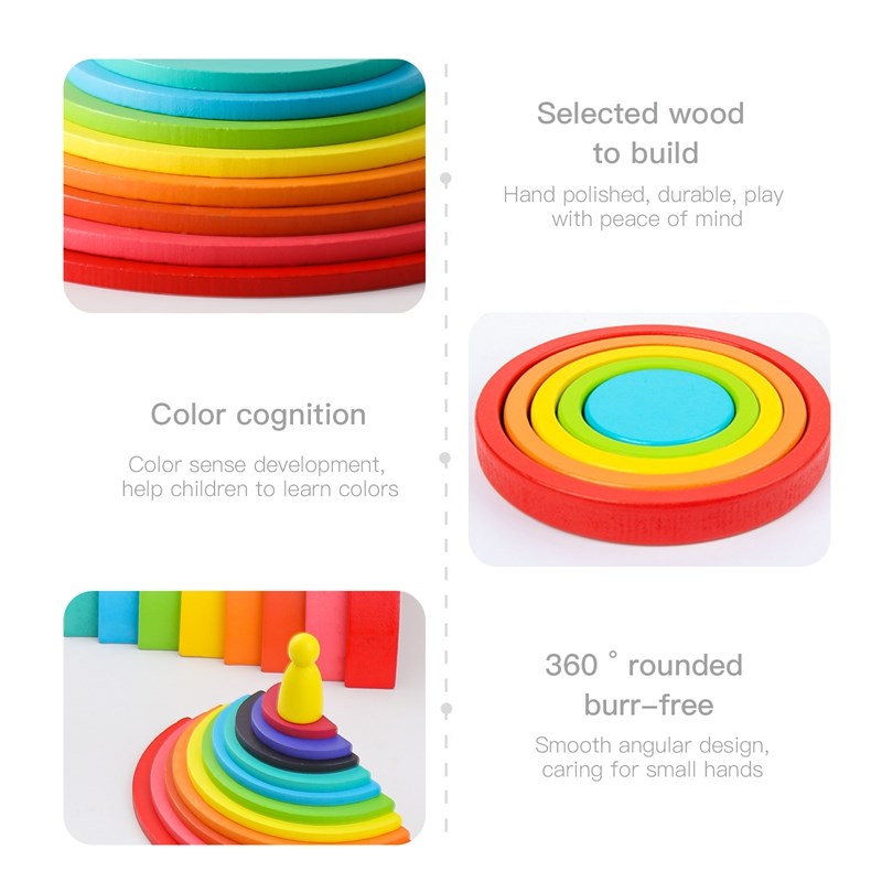 لعبة كتلة خشبية من مونتيسوري ل - مراجعة Wooden Blocks Stacking وسعره