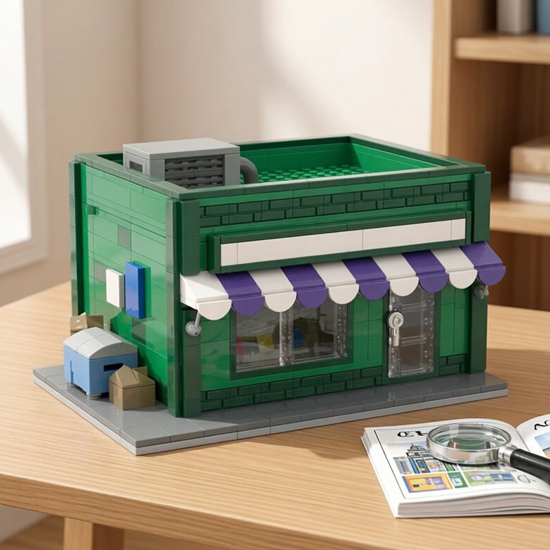 مكعبات بناء MOC، نموذج متجر شا - مراجعة Kids Toys In Store وسعره